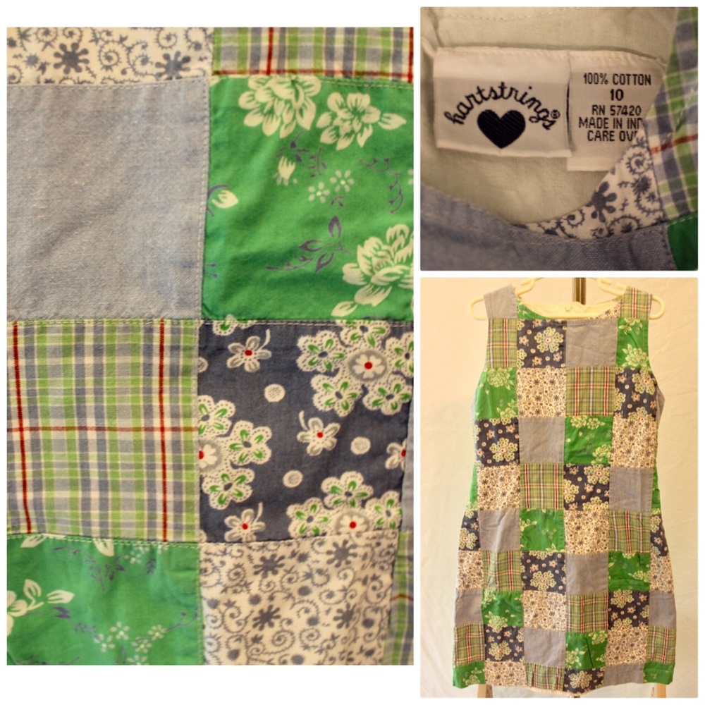 Hartstrings Preppy Girl True Patchwork Dress Sz 10